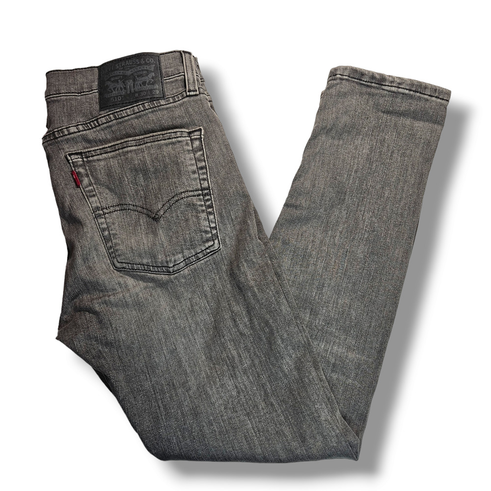 EUC Levi's 510 Skinny Flex Stretch Fit High Rise Jeans Sz. 30x28‎ Washed Black